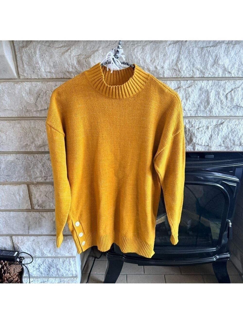 *5 for $45* LC Lauren Conrad Yellow Mockneck Sweater Medium